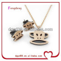 Wholesale 2013 fashion rose gold necklace jewelry set